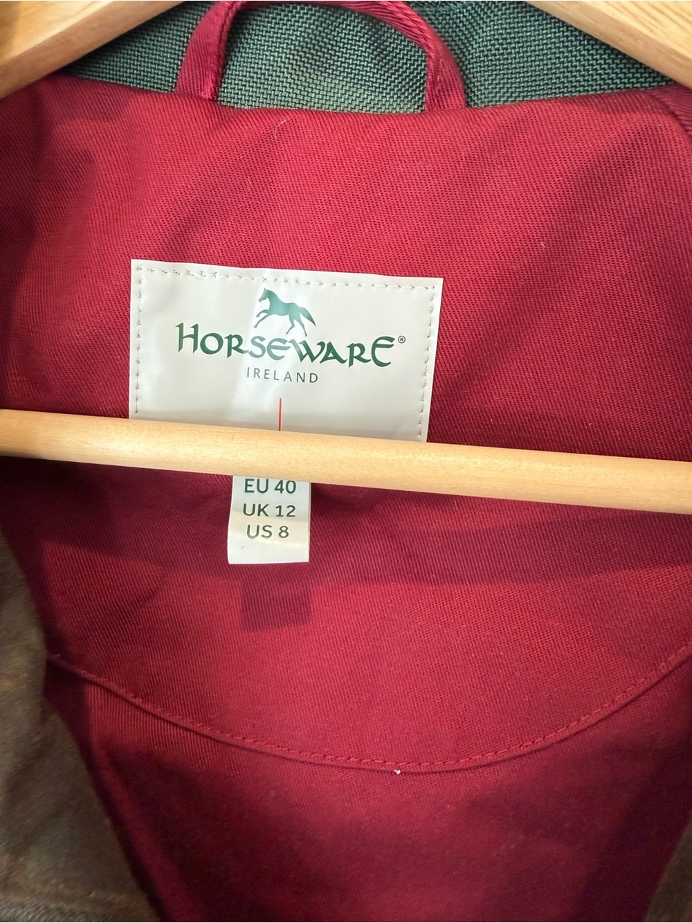 Waxed Cotton Field Jacket with Green Collar and Brown Panels - Picture 2 of 3